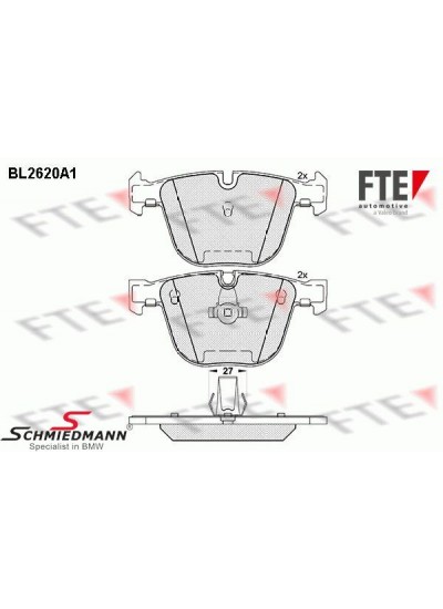 X5 E70-F85 ///M / X6 E71-F86 ///M ARKA FREN BALATASI X5 E70-F85 ///M / X6 E71-F86 ///M ARKA FREN BALATASI
