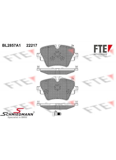 G42/G20/G26/G29 Z4/X3 G01 ÖN FREN BALATASI G42/G20/G26/G29 Z4/X3 G01 ÖN FREN BALATASI