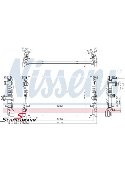 G11/G15/G16/G30/G32 SU RADYATÖRÜ DİZEL B47/B57 G11/G15/G16/G30/G32 SU RADYATÖRÜ DİZEL B47/B57